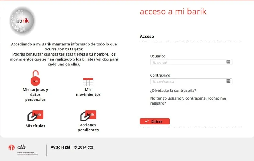 acceso a mi barik